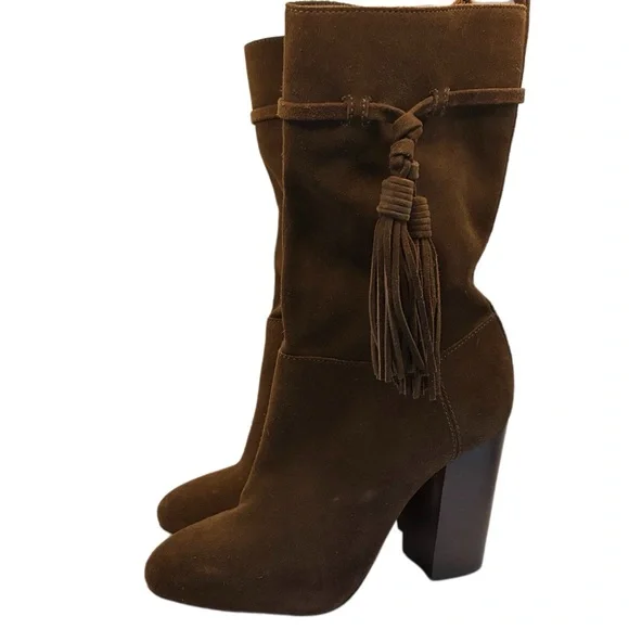 VINCE CAMUTO Suede Fringe boot Fermel Slouch Tassel Boots Western size 8 - Picture 4 of 10